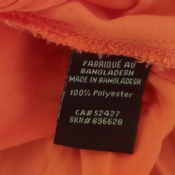 N.W.D New Woman Design Blouse Top Tee Button Down Shirt Coral size 1X - Picture 8 of 8